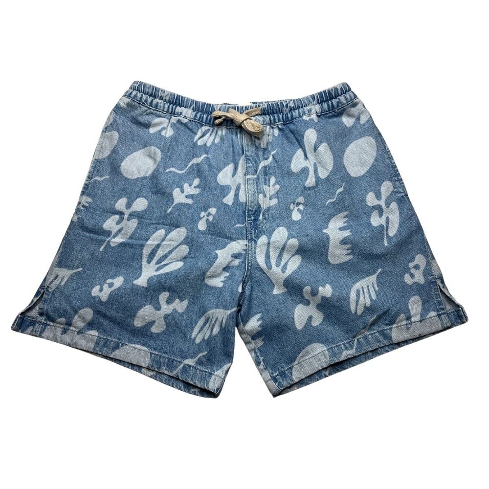 5-63 FRAME Men's 100% Cotton Shorts Denim Abstract Small